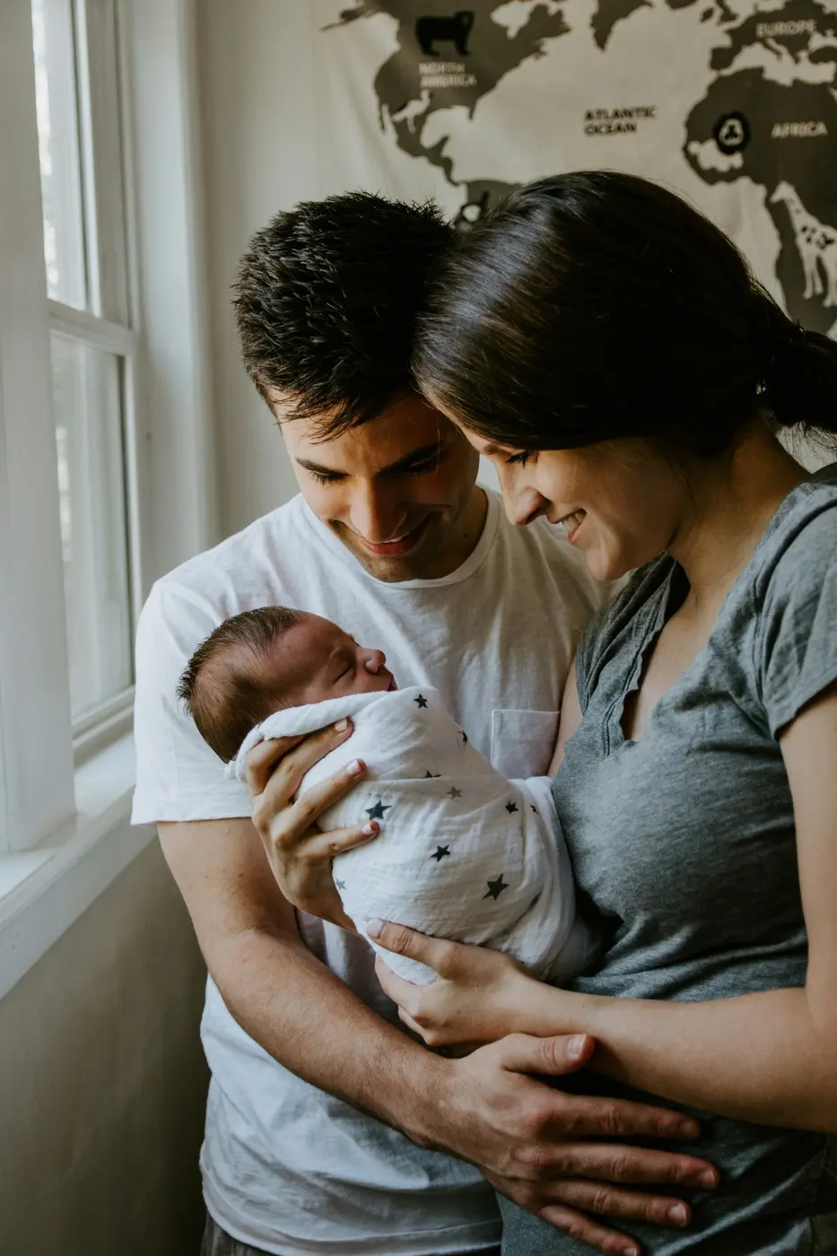 Parents welcoming a newborn after their family-building journey